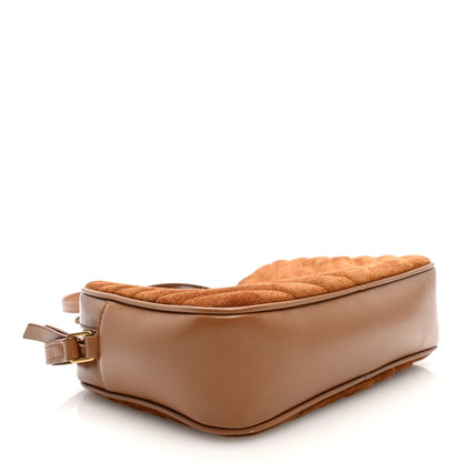 Saint Laurent Suede Matelasse Monogram Lou Camera Bag Cinnamon 4 of 10