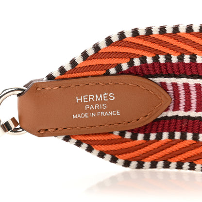 Hermes Toile Swift 50mm Sangle Cavale Shoulder Strap Orange Minium Rose Gold 3 of 4