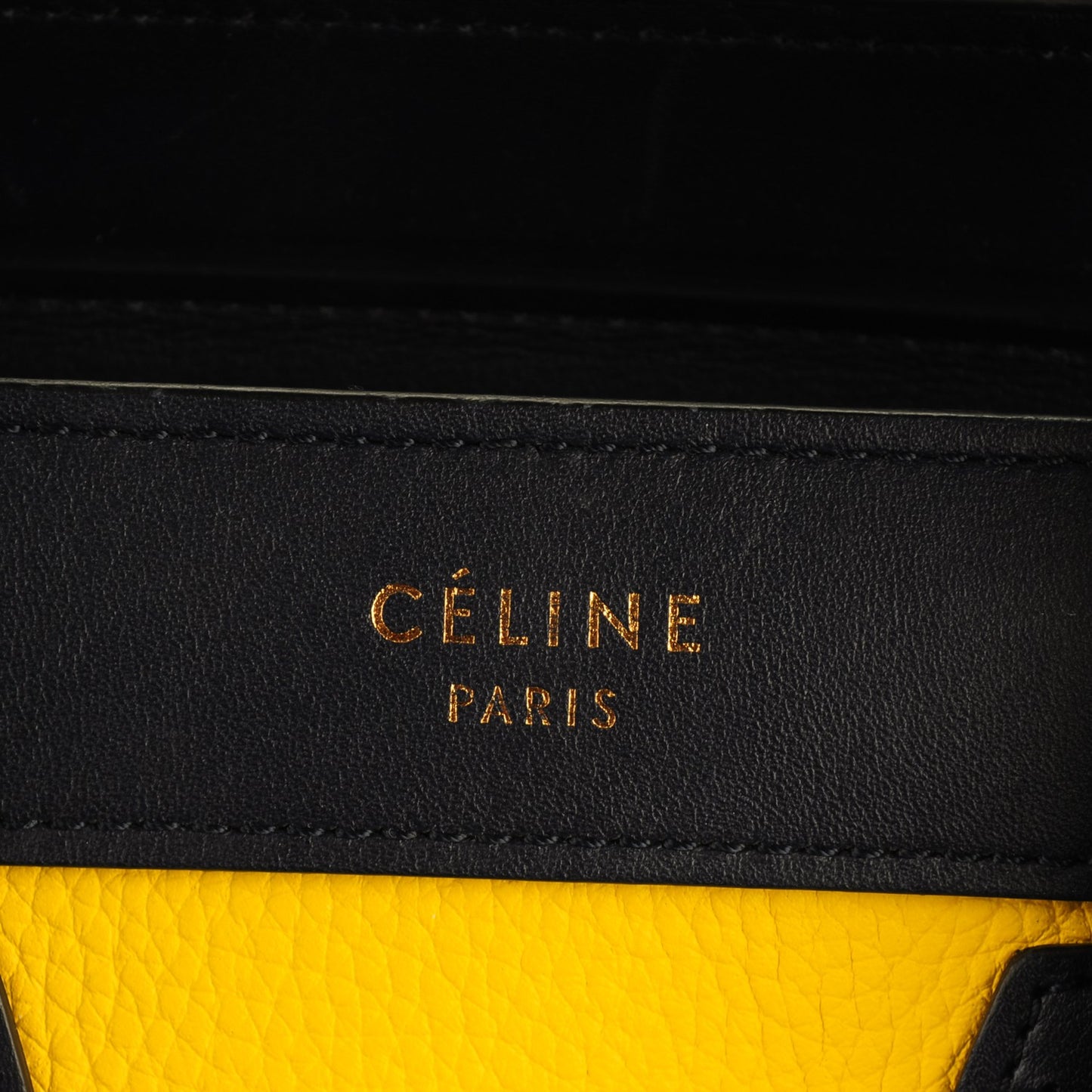 Smooth Drummed Calfskin Nano Tri-Color Luggage Yellow