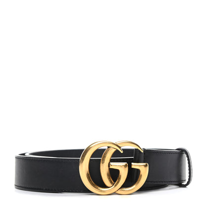 Gucci Calfskin Double G 30mm Belt 75 30 Black 1 of 5