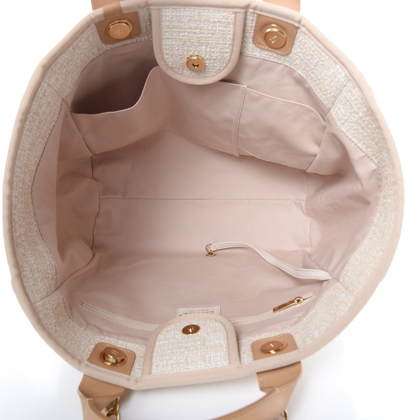 Woven Straw Raffia Large Deauville Tote Light Beige