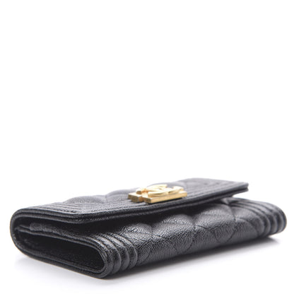Chanel Caviar Quilted Boy Flap Card Holder Black 3 of 9