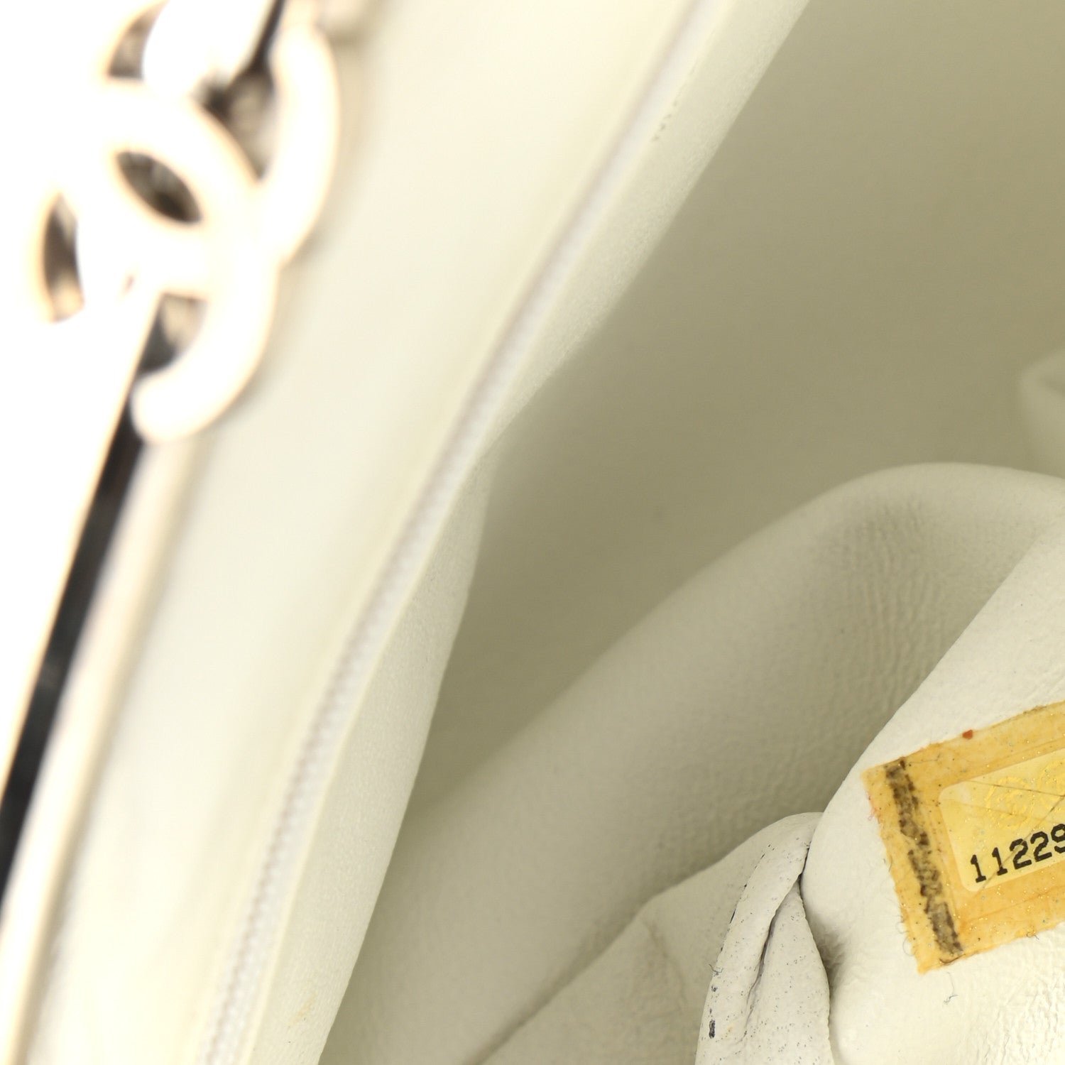 Chanel Lambskin Perforated Timeless Clutch White 6 of 6
