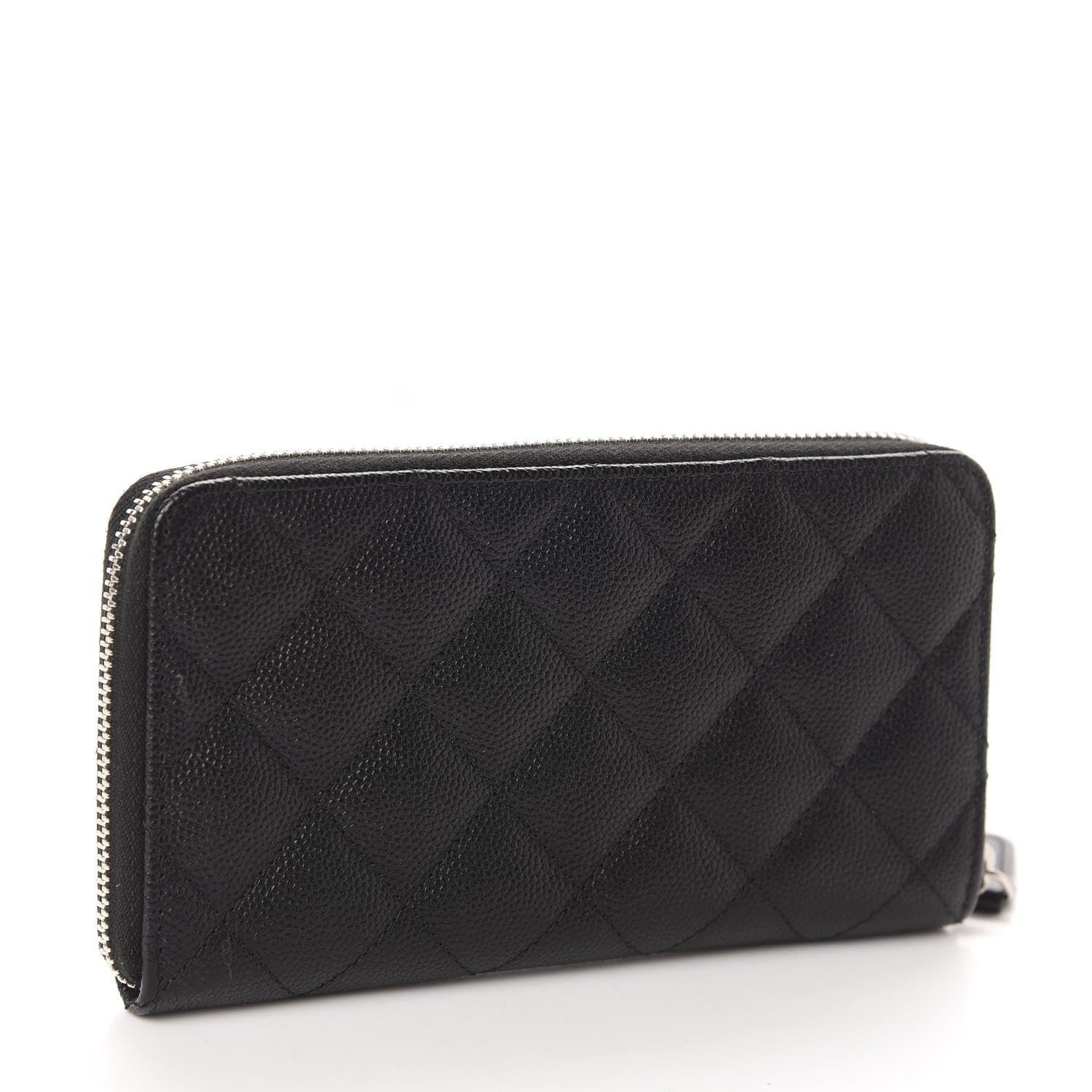 Chanel Caviar Quilted Small Zip Around Wallet Black 3 of 9