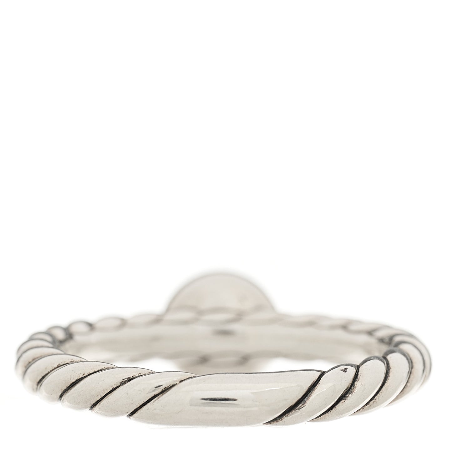 Sterling Silver 14K Yellow Gold Cultured Pearl Petite Cable Ring
