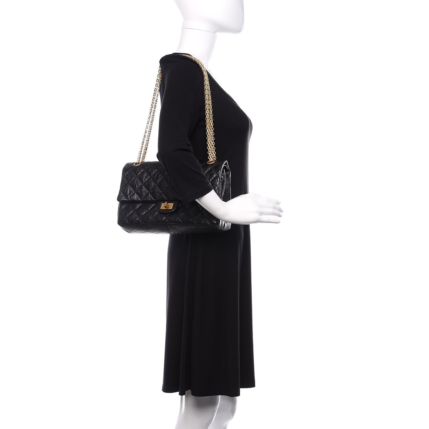 Chanel Aged Calfskin Quilted 2.55 Reissue 226 Flap Black 2 of 10