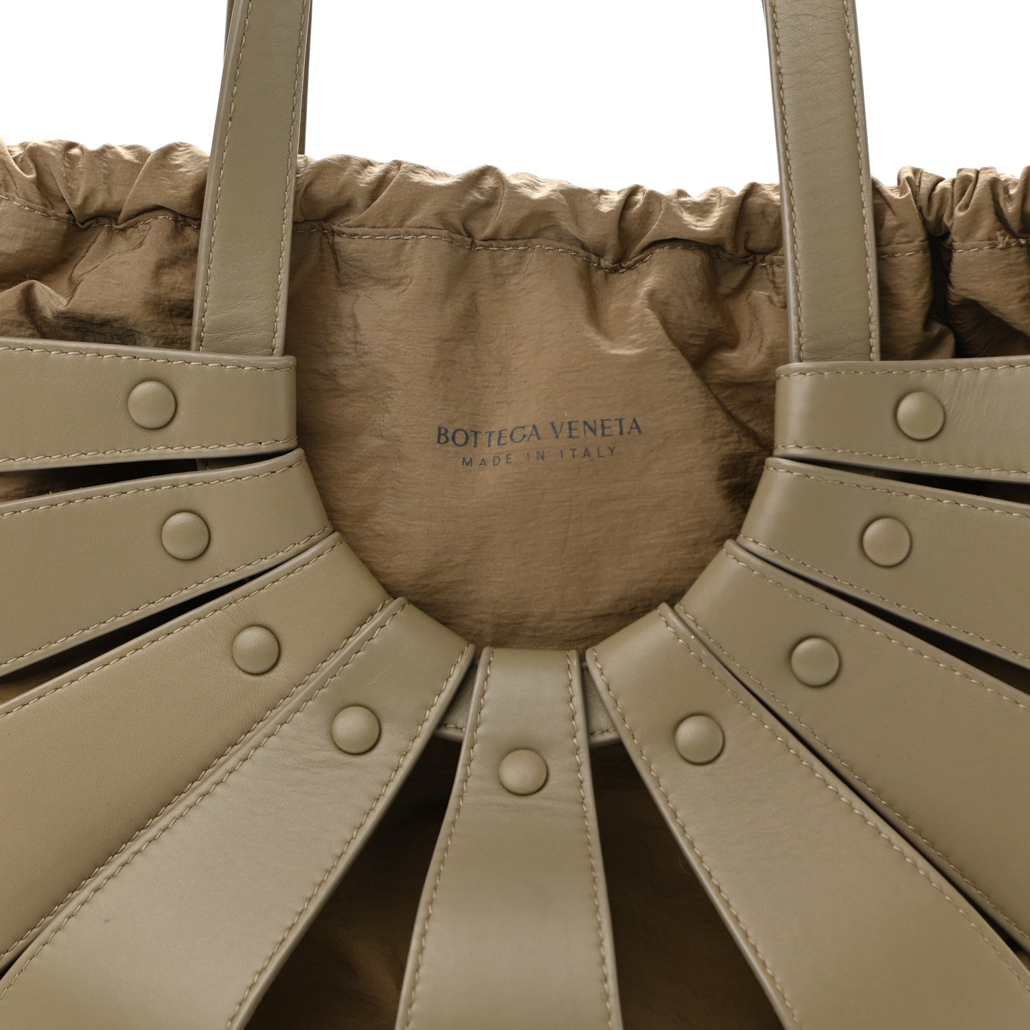 Bottega Veneta French Calfskin Shell Bag Taupe 10 of 10