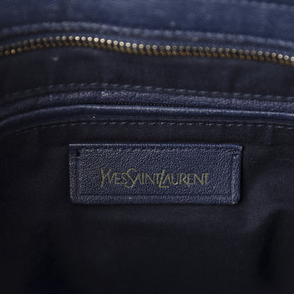 Saint Laurent Sheepskin Medium Cabas ChYc Navy 8 of 11