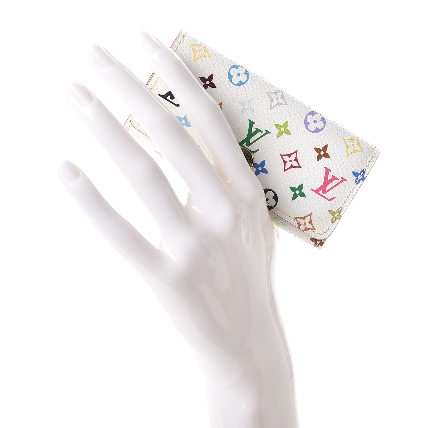 Monogram Multicolor Multicles 4 Key Holder White Litchi