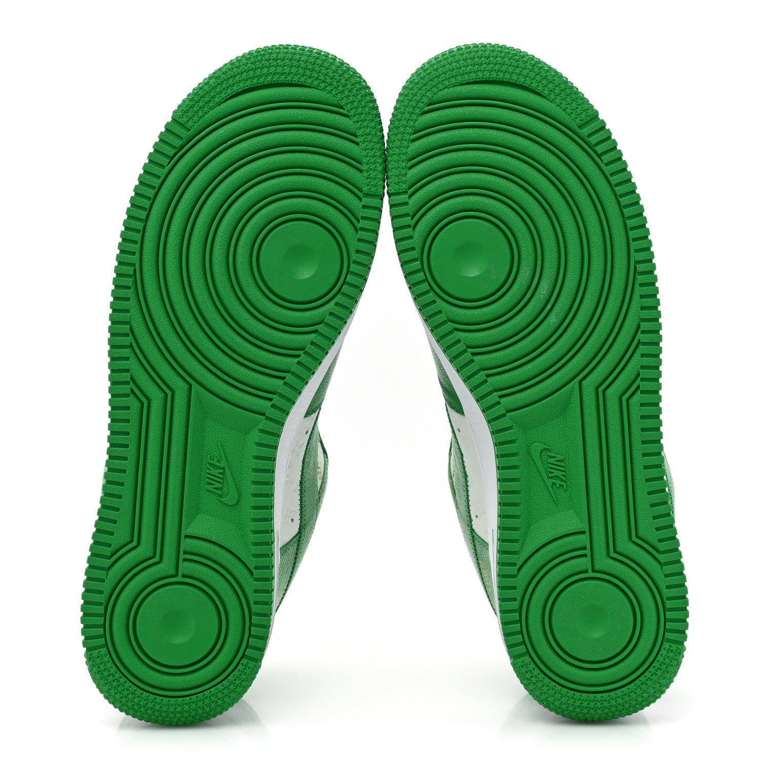 Louis Vuitton X NIKE AIR FORCE 1 Calfskin Monogram Mens Low Top Sneakers 8.5 Green 6 of 12