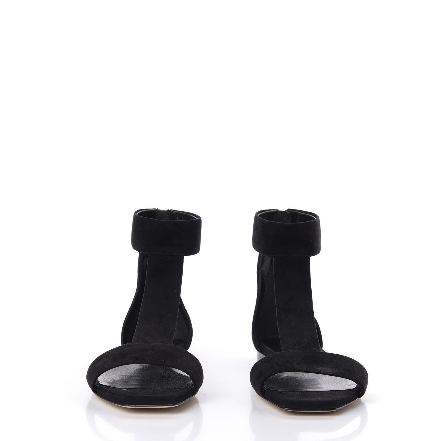 Jimmy Choo Suede Bethel Flat Sandals 37.5 Black 3 of 9