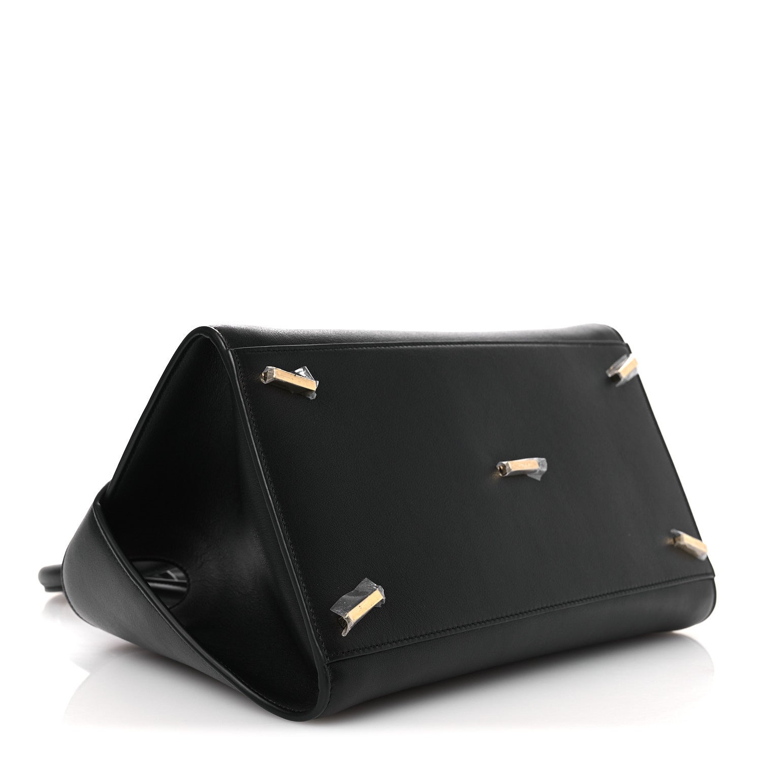 Salvatore Ferragamo Calfskin Medium Hug Soft Bicolor Shoulder Bag Black Flame Red 4 of 12