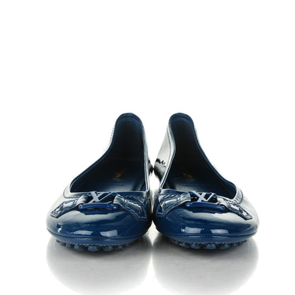 Louis Vuitton Patent Calfskin Oxford Ballerina Flats 41 Blue 2 of 6