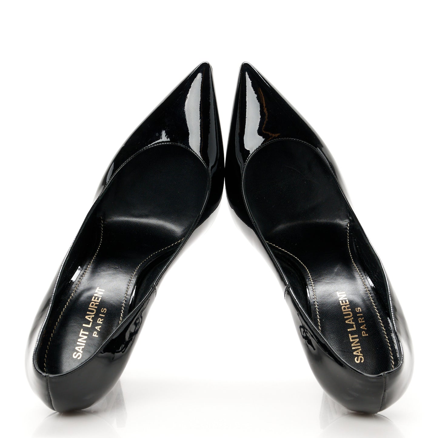 Patent Calfskin Opyum 110 Pumps 39 Black