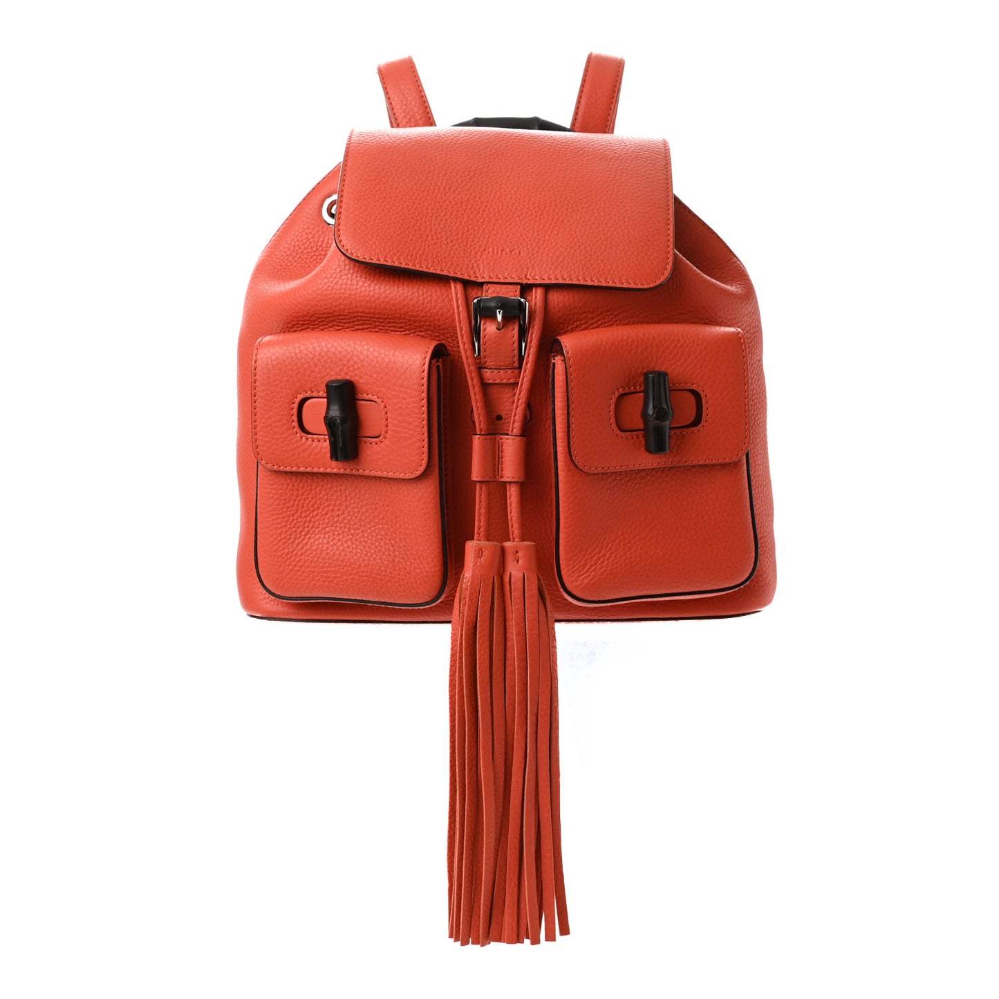 Cellarius Calfskin Medium Bamboo Backpack New Dark Orange