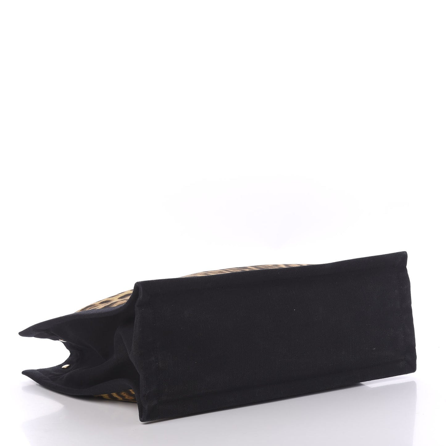 Canvas Calfskin Leopard Print Rive Gauche Noe Tote Natural Black
