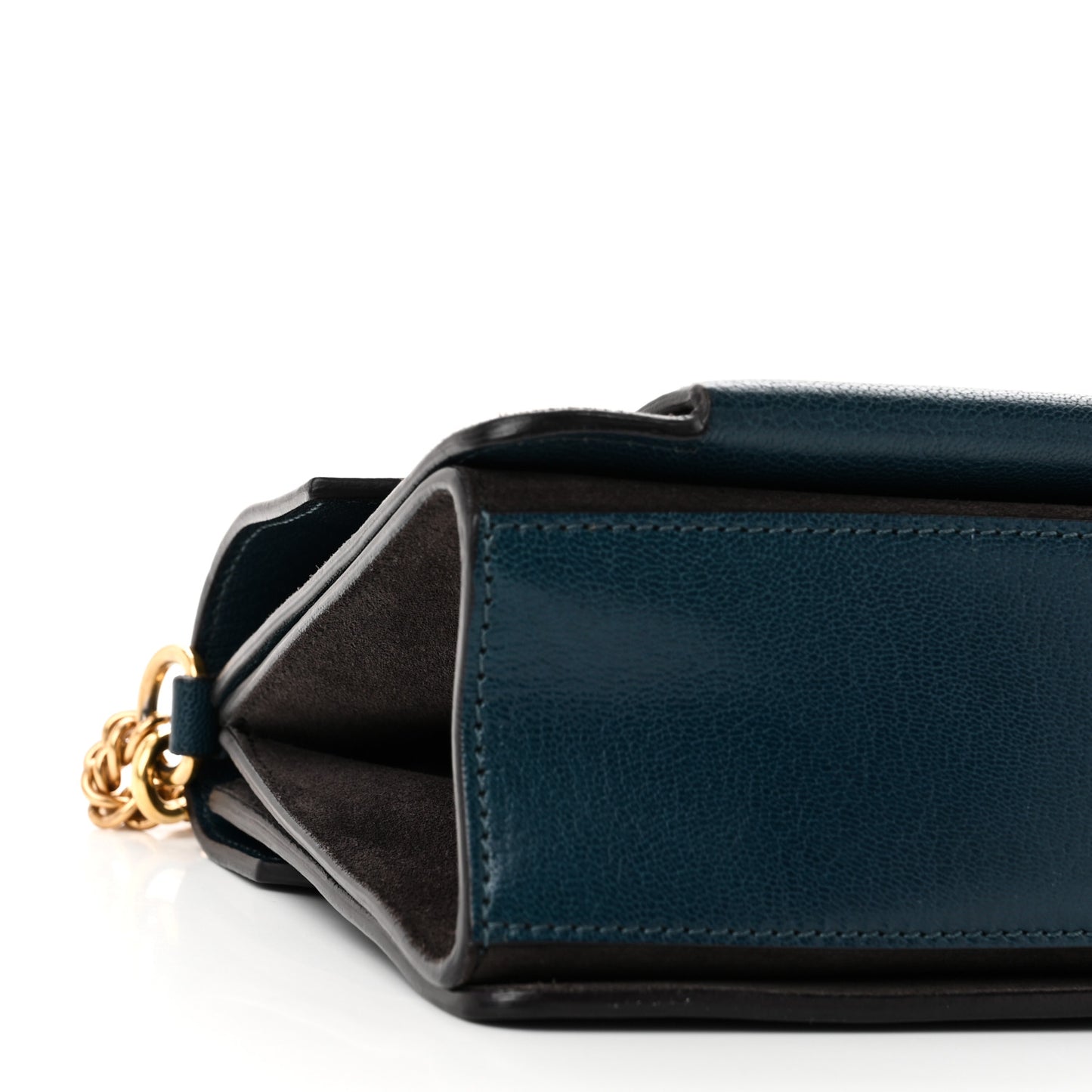 Goatskin Suede Small GV3 Shoulder Bag Blue Black