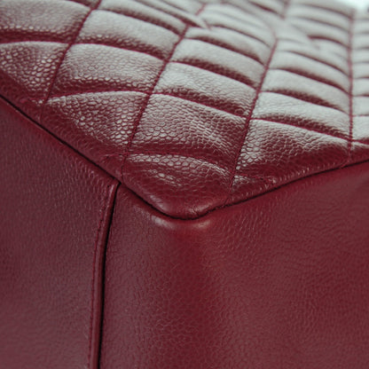 Chanel Caviar Quilted Grand Shopping Tote GST Dark Red 8 of 10