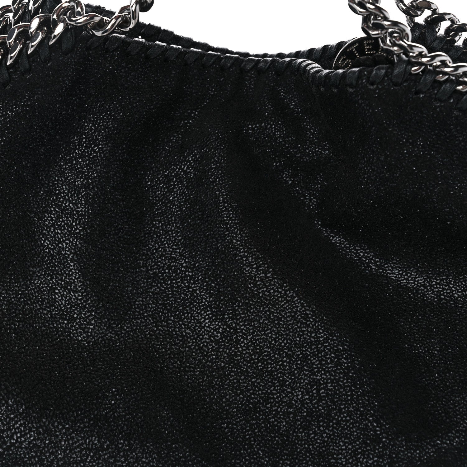 Stella McCartney STELLA MCCARTNEY Shaggy Deer Falabella Fold Over Tote Black 8 of 10