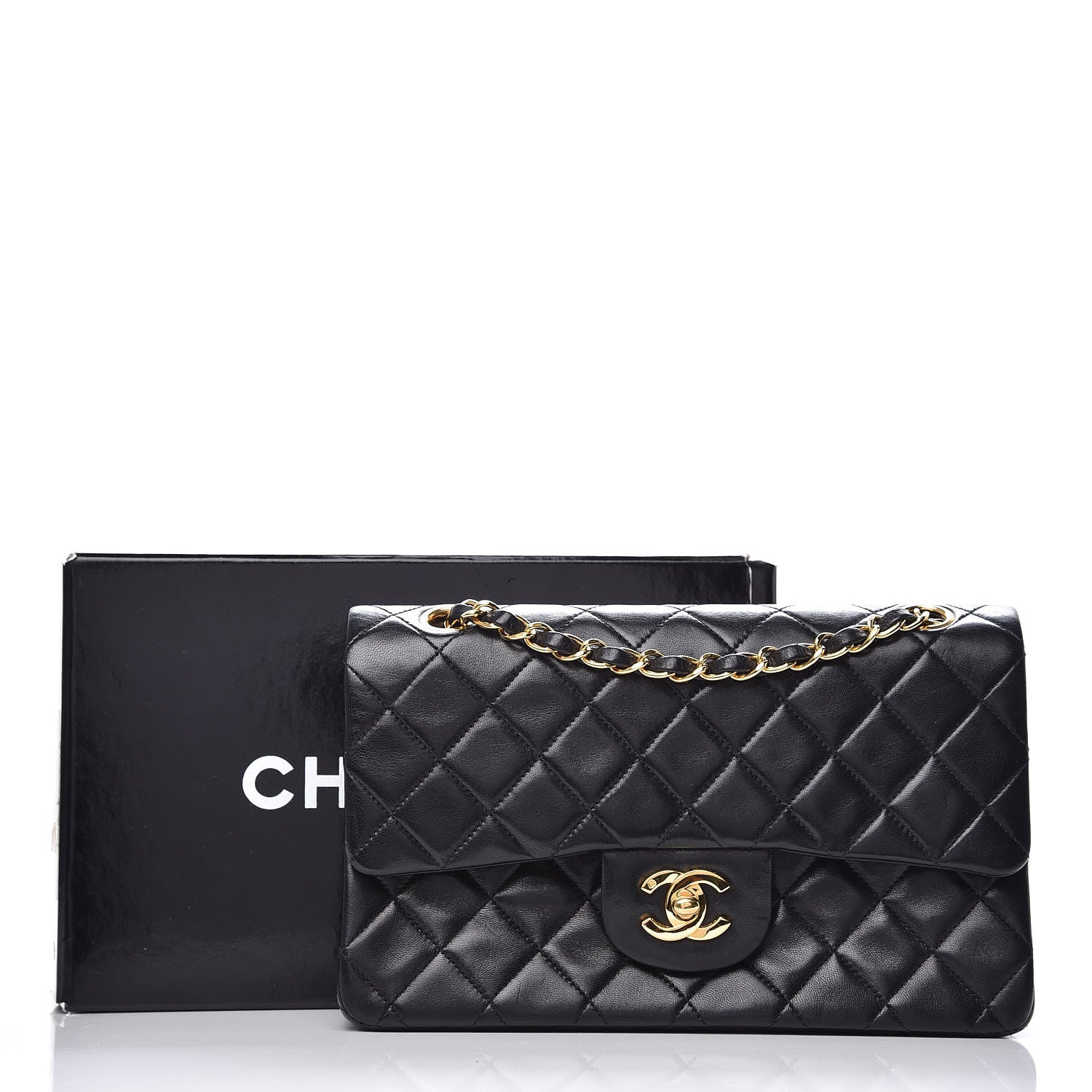 Chanel Lambskin Quilted Small Double Flap Black 7 of 12