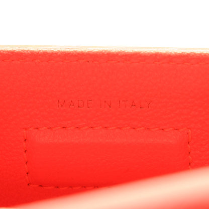 Christian Dior Grained Calfskin Mini Diorever Flap Fluorescent Goji Pink 7 of 7
