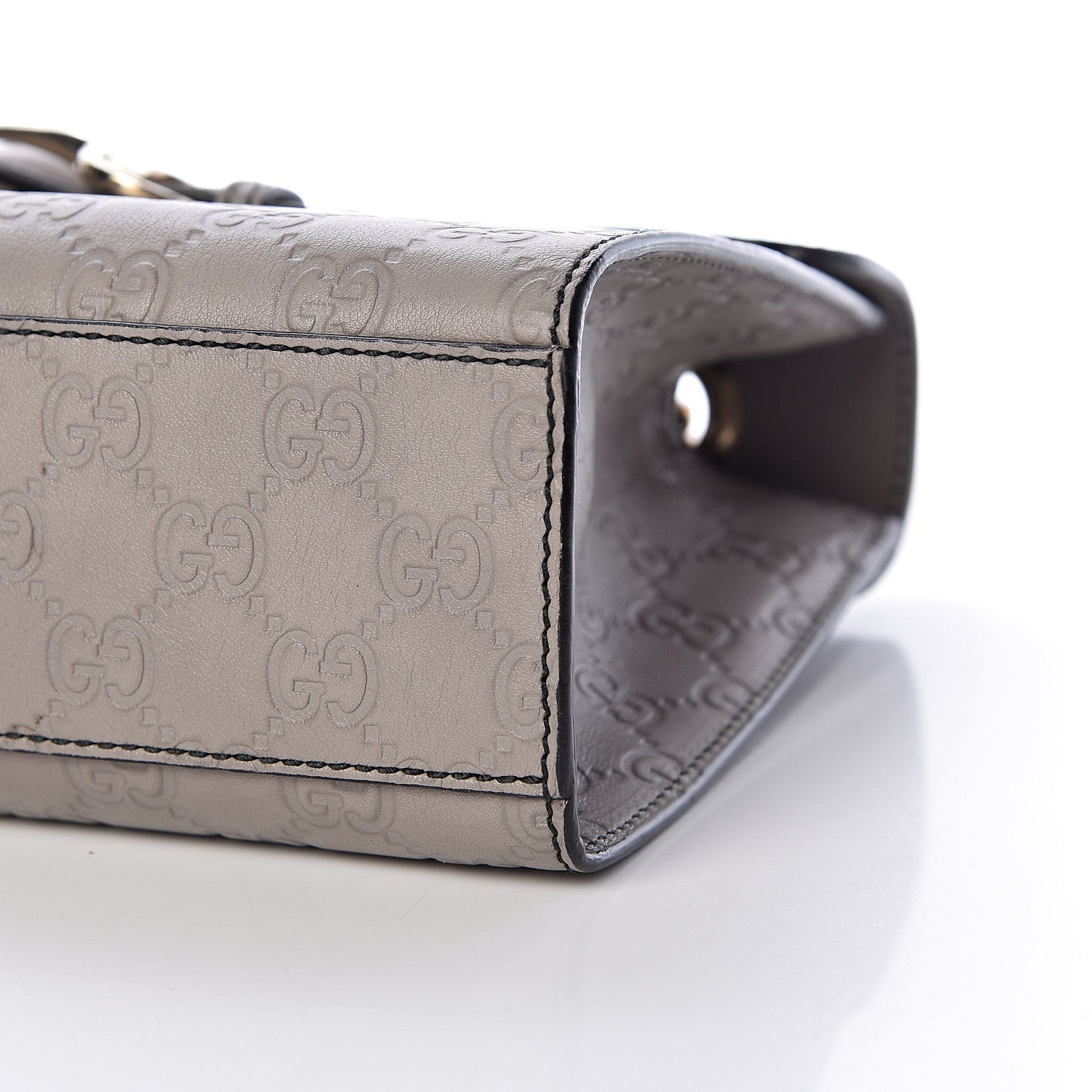 Gucci Soft Guccissima Medium Emily Chain Shoulder Bag Storm Grey 9 of 14