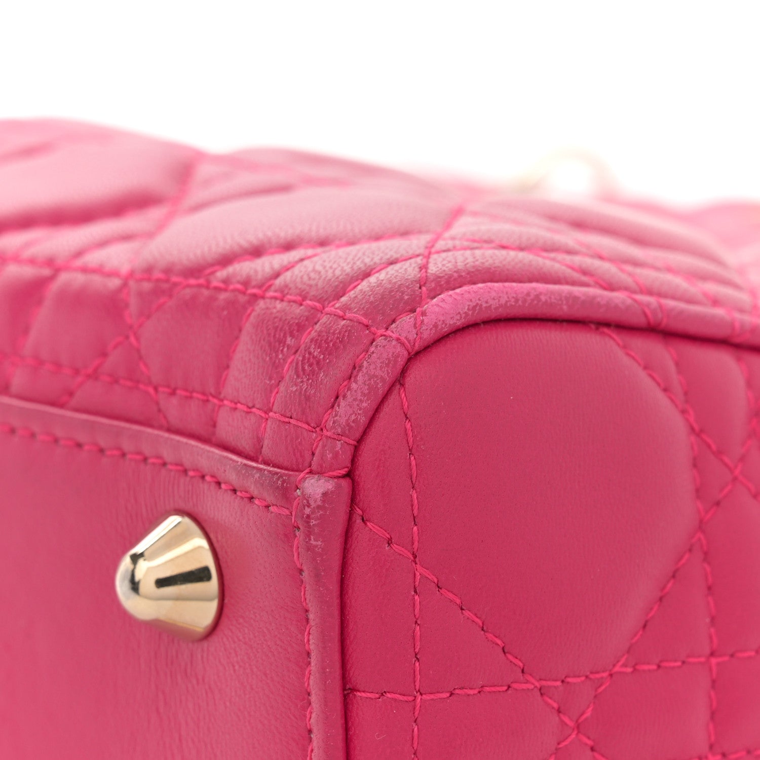 Christian Dior Lambskin Cannage Large Lady Dior Pink 12 of 14