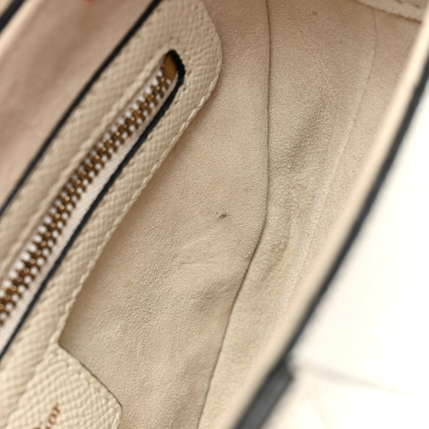 Grained Calfskin Saddle Bag White