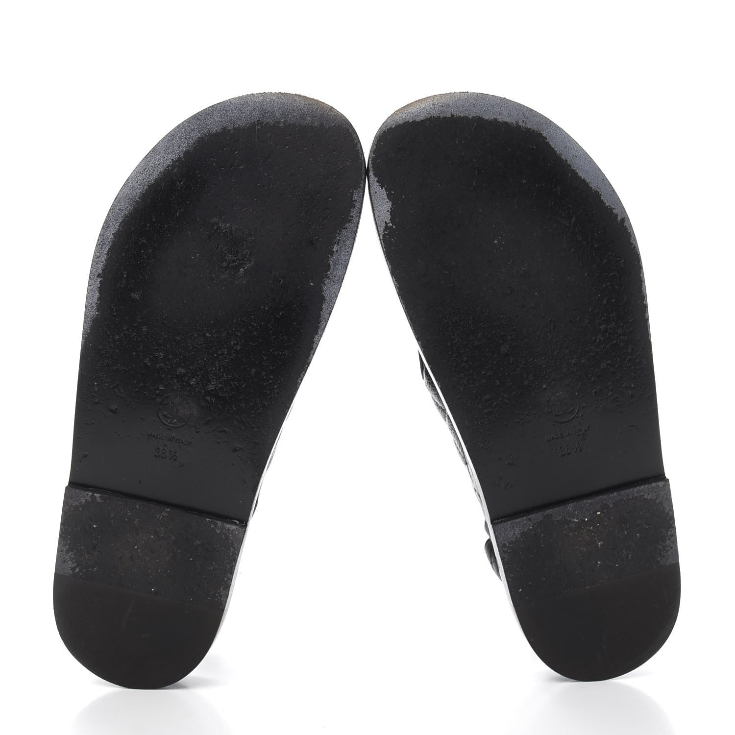 Chanel Grained Calfskin Velcro Dad Sandals 38.5 Black 5 of 9
