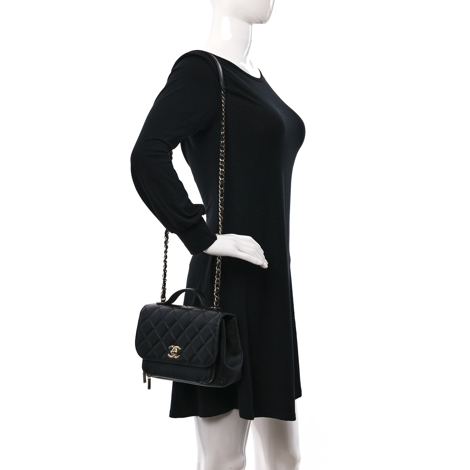 Chanel Caviar Quilted Medium Business Affinity Flap Black 2 of 14