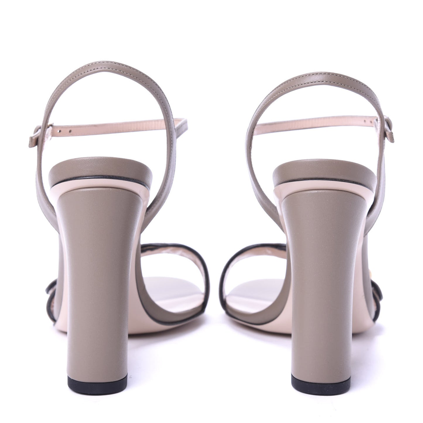 Lifford Calfskin GG Marmont Ankle Wrap 105mm Sandals 35.5 Mud
