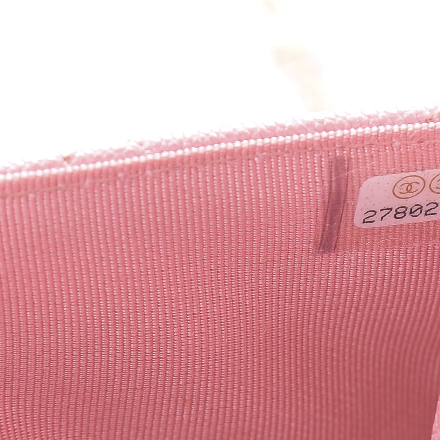 Iridescent Caviar Quilted Wallet on Chain WOC Pink
