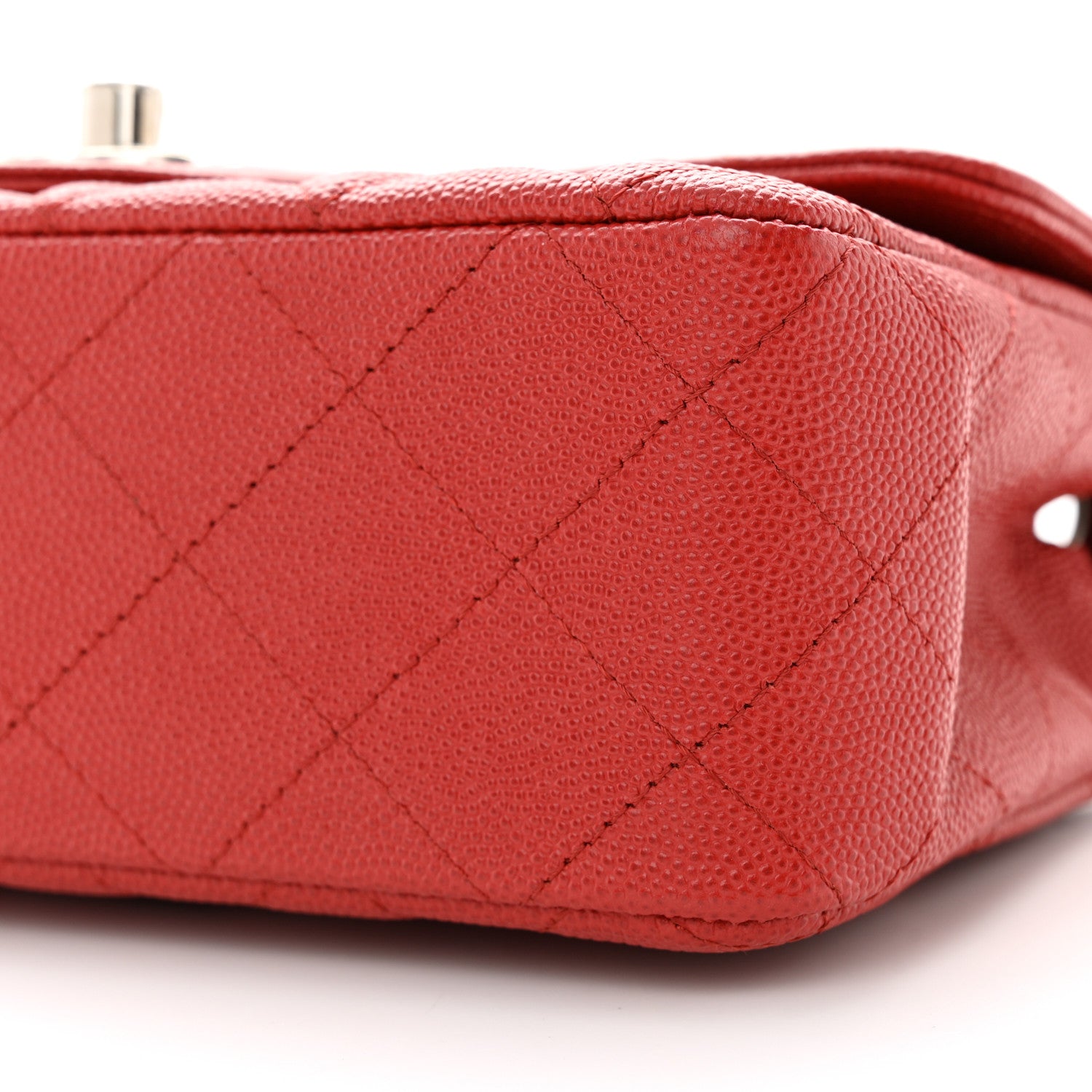 Chanel Caviar Quilted Mini Rectangular Flap Red 10 of 10