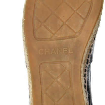 Chanel Lambskin CC Espadrilles 37 Black 7 of 27