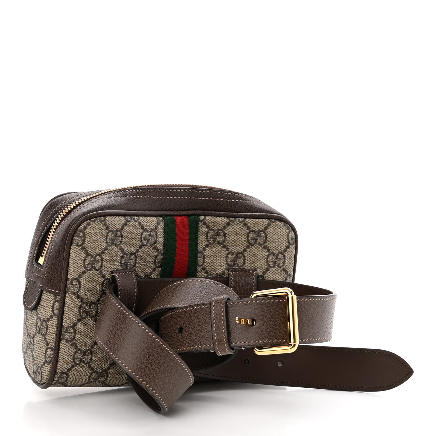 Gucci GG Supreme Monogram Web Small Ophidia Belt Bag 75 30 Dark Brown 3 of 10