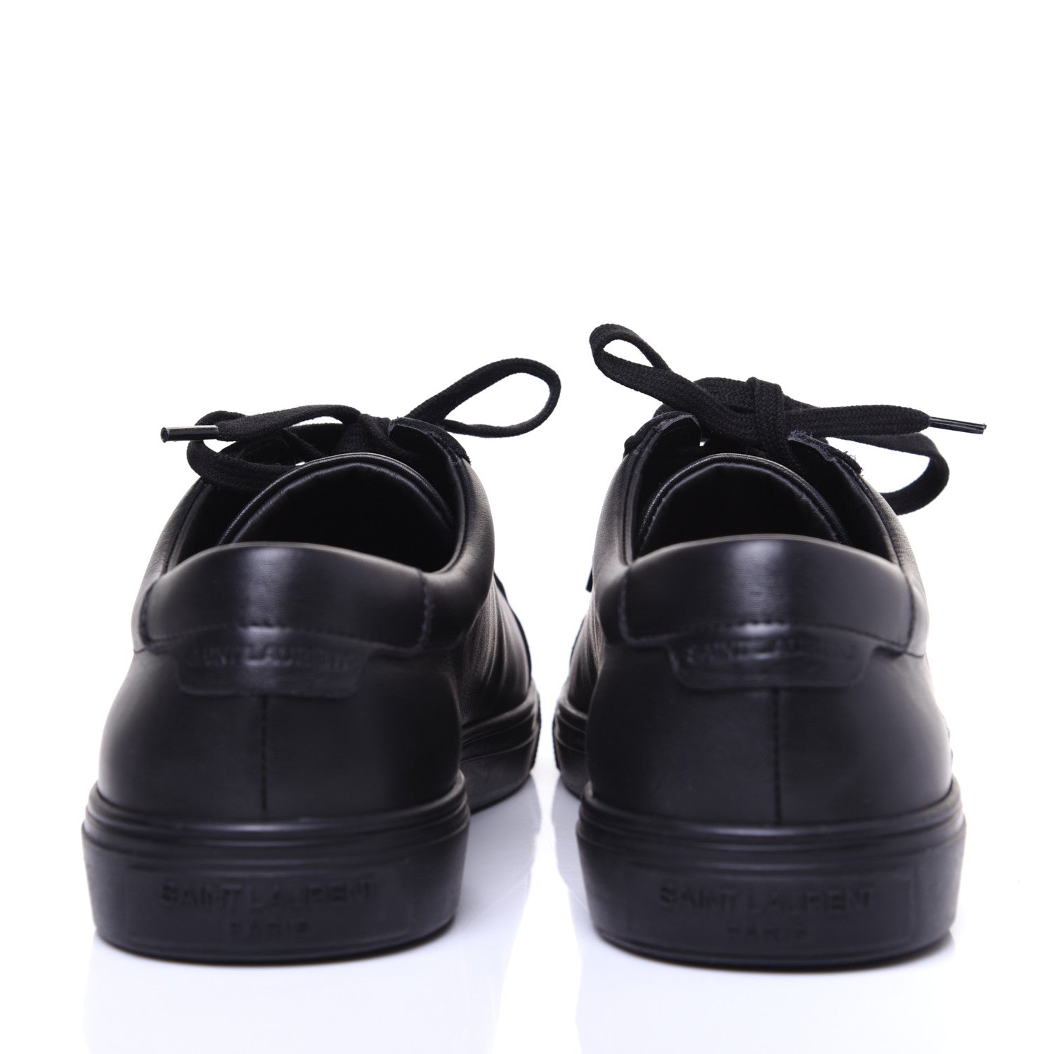 Saint Laurent Calfskin Womens Andy Low Top Sneakers 38 Black 3 of 10