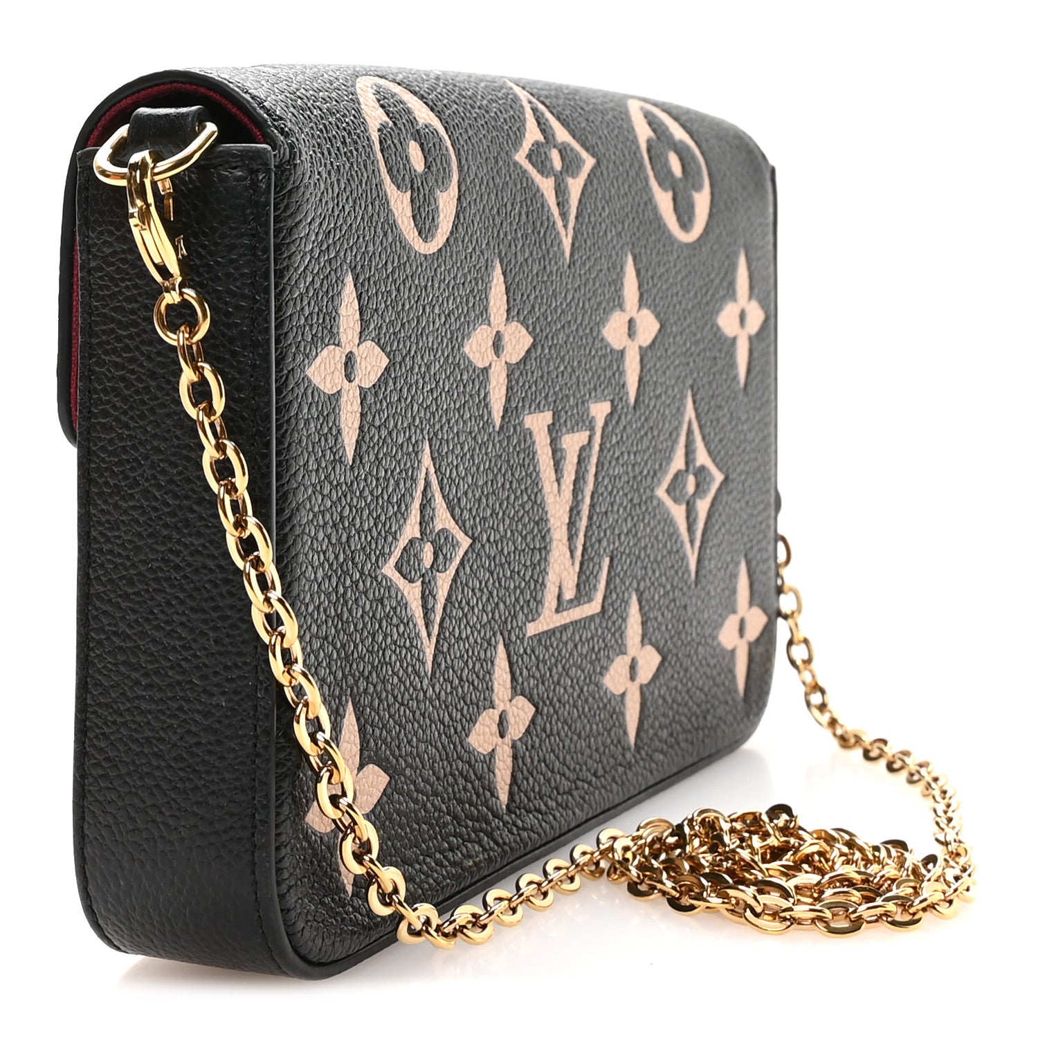 Louis Vuitton Empreinte Monogram Giant Felicie Pochette Black Beige 5 of 19
