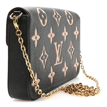 Louis Vuitton Empreinte Monogram Giant Felicie Pochette Black Beige 5 of 19