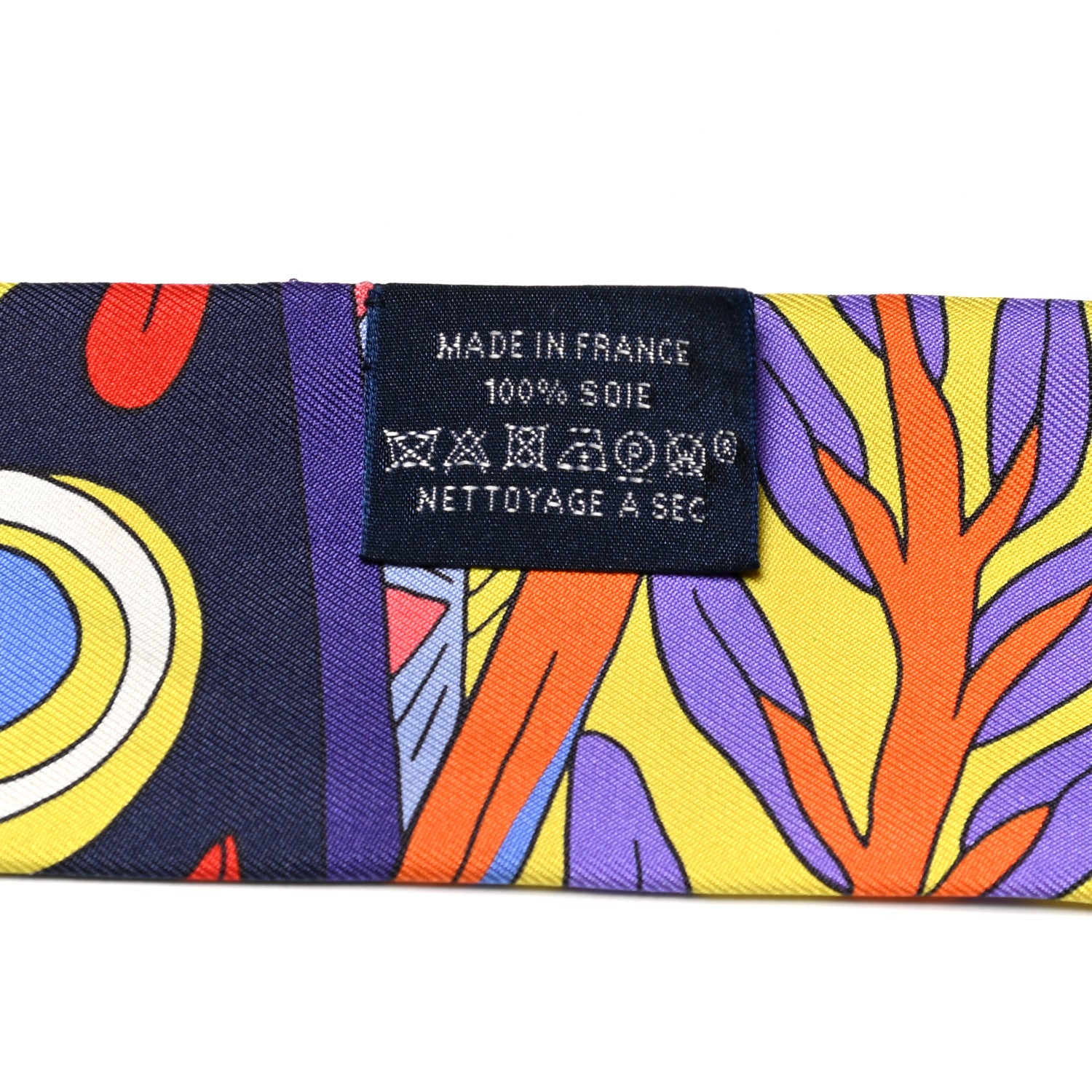 Hermes Silk Le Jardin de la Maharani Twilly Jaune Vif Bleu Violet 4 of 5