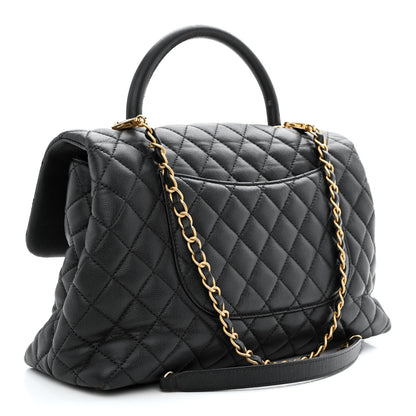 Chanel Caviar Quilted Medium Coco Handle Flap Black 3 of 11