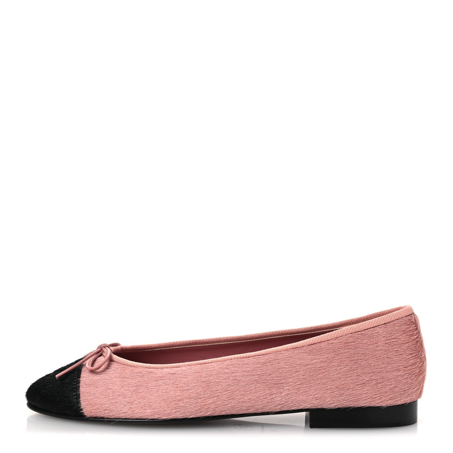 Pony Hair Cap Toe CC Ballerina Flats 40 Pink