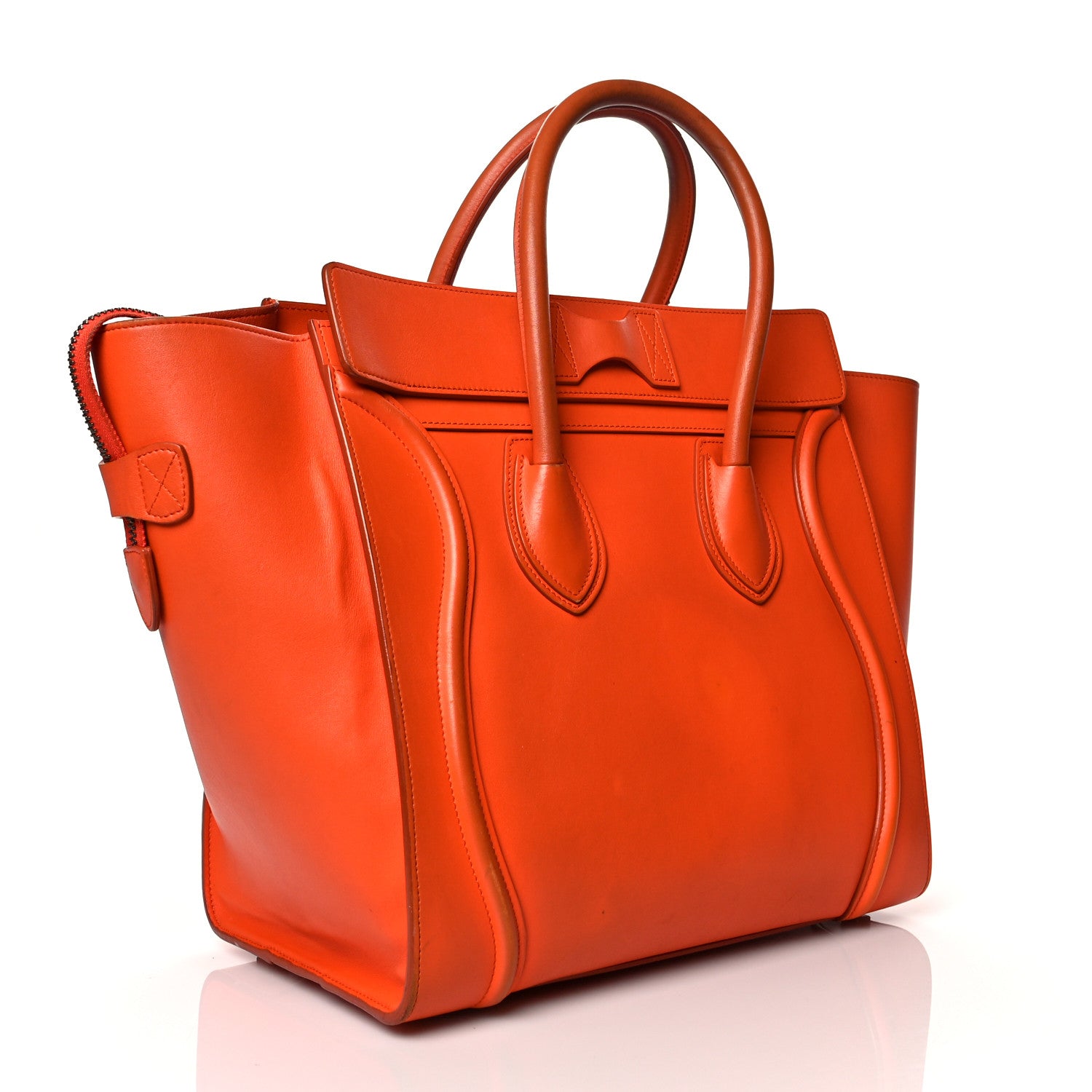 Celine Smooth Calfskin Mini Luggage Orange 3 of 32