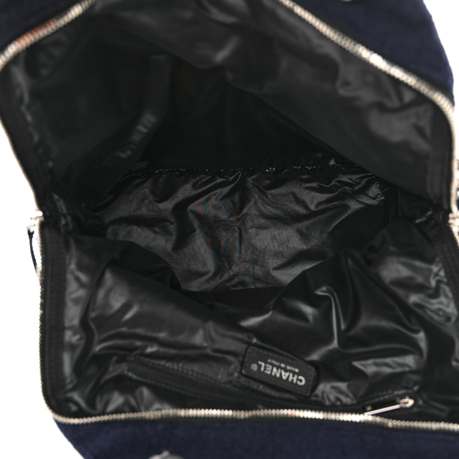 Chanel Wool Calfskin Embroidered Paris Hamburg Large Shopping Bag Blue 5 of 14