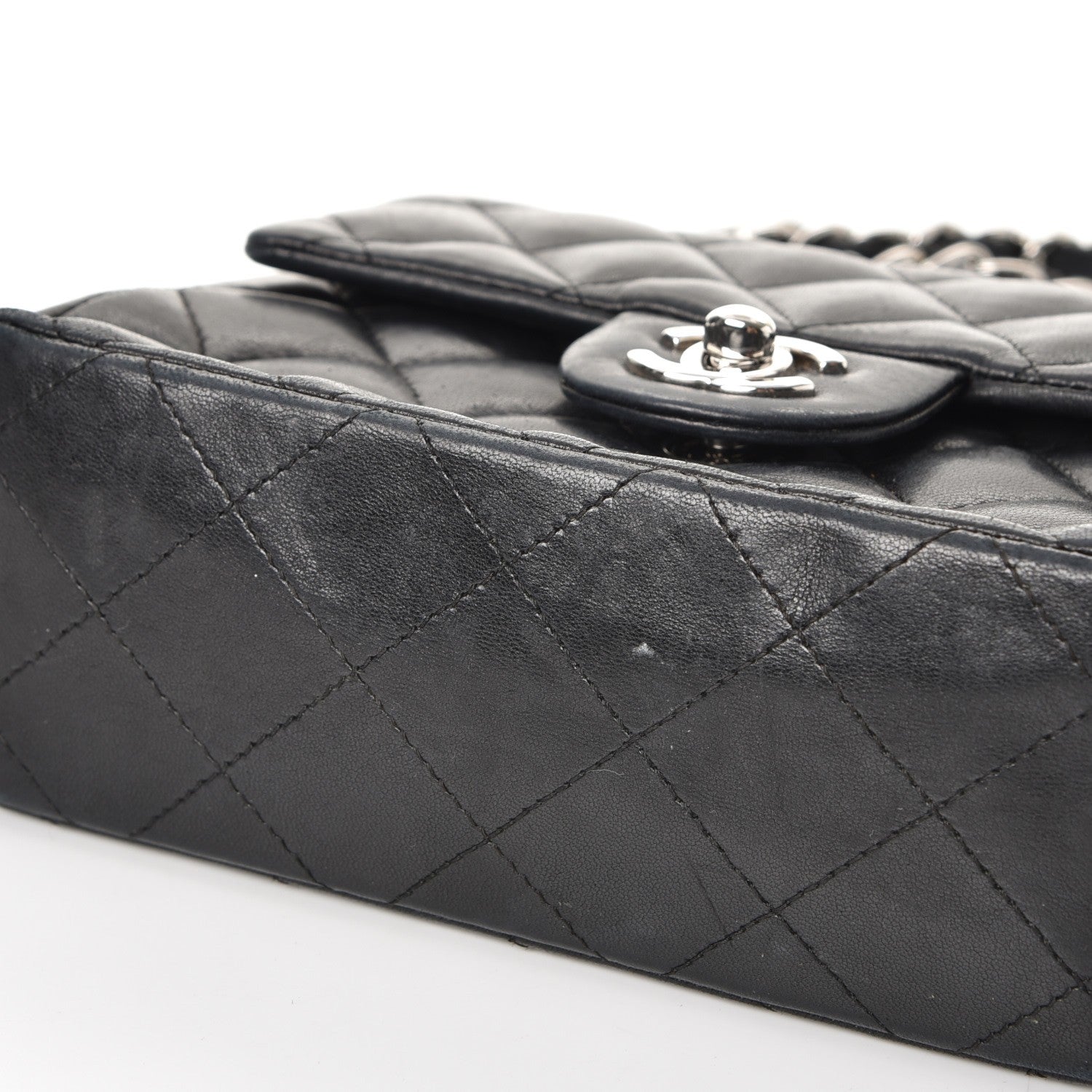 Chanel Lambskin Quilted Mini Square Flap Black 9 of 11