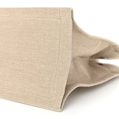 Saint Laurent Linen Calfskin Rive Gauche Tote Optic White 9 of 9