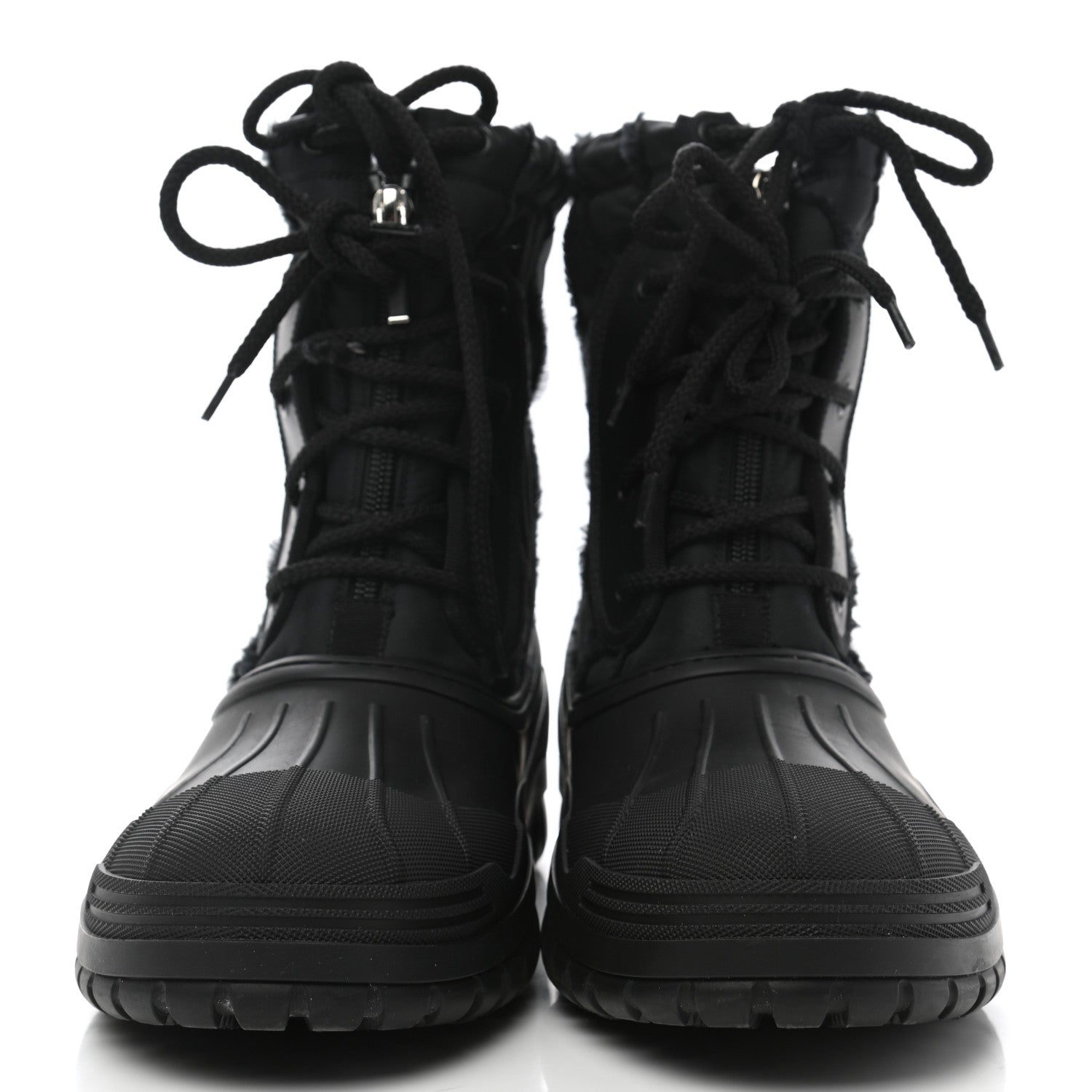 Christian Dior Rubber Nylon D-Venture 40 Boots Black 2 of 8