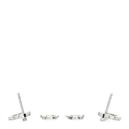 Hermes 18K White Gold Diamond Finesse Earrings 3 of 5