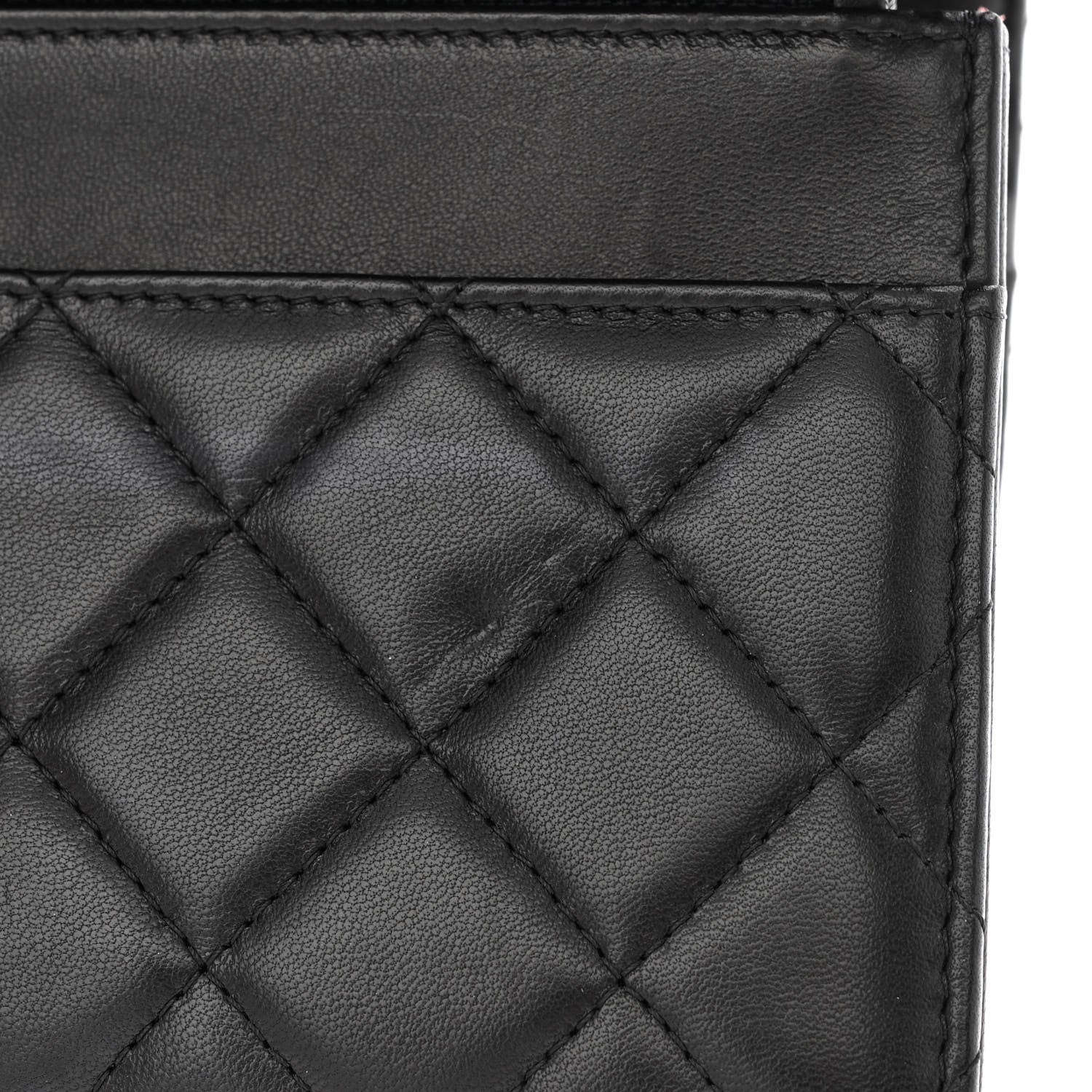 Chanel Lambskin Quilted Wallet On Chain WOC Black 15 of 16