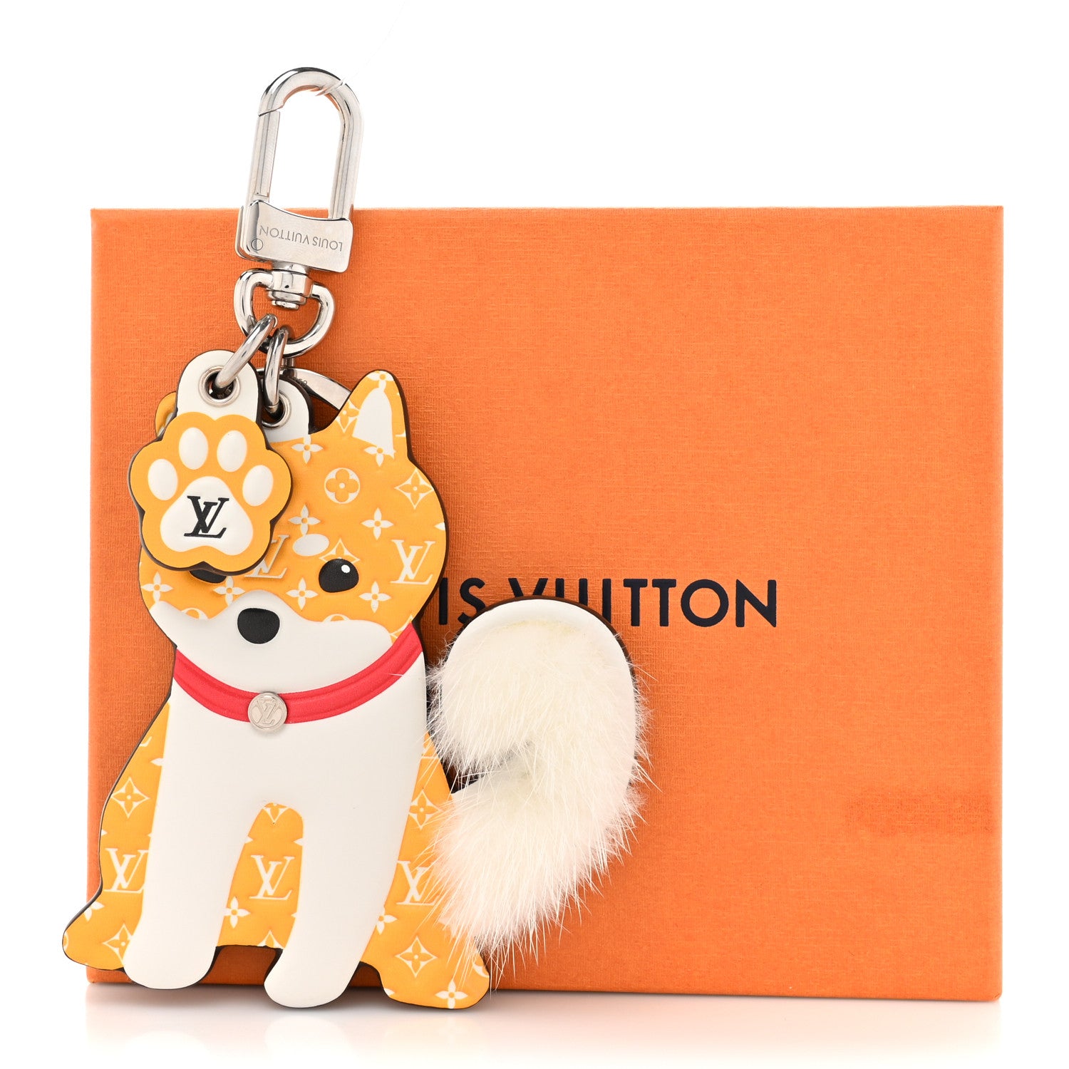 Louis Vuitton Monogram Shiba Bag Charm Key Holder Yellow 5 of 5