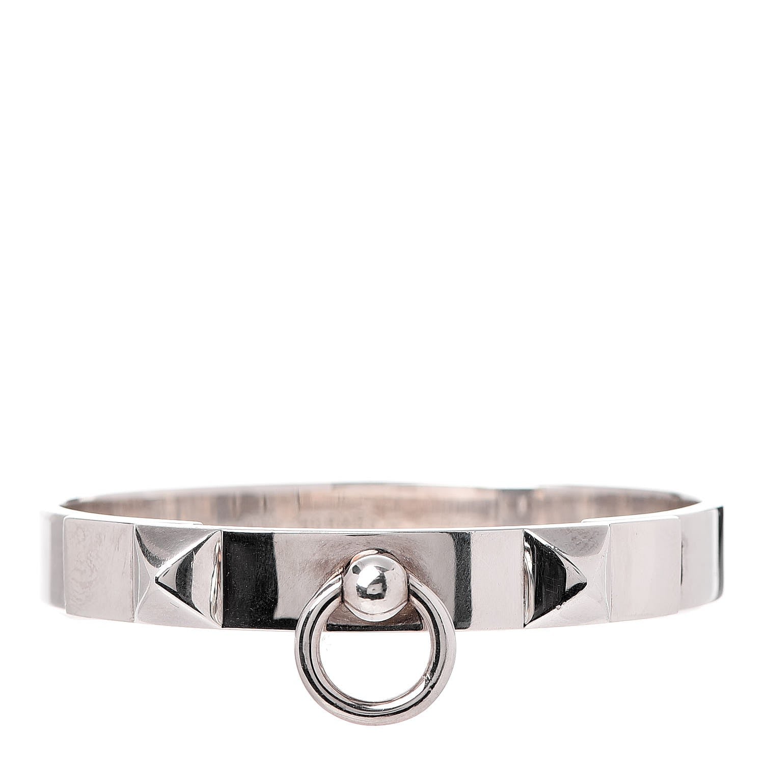 Hermes Sterling Silver PM Collier De Chien Bracelet XL 1 of 14